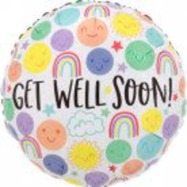 Get Well Doodles Mylar Balloon