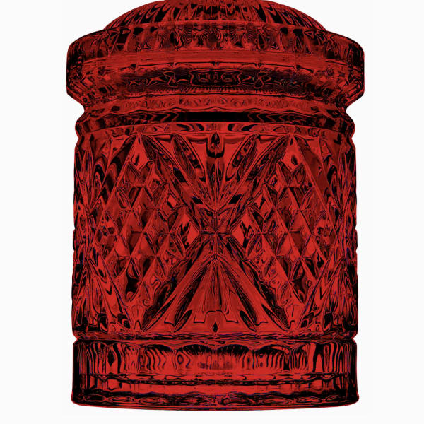 Dublin Red Biscuit Box, Canister, and Vase