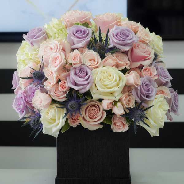 Lavender Flower box by Atlanta's Finest Flowers