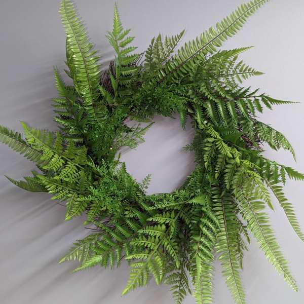 Mixed Ferns Silk Wreath