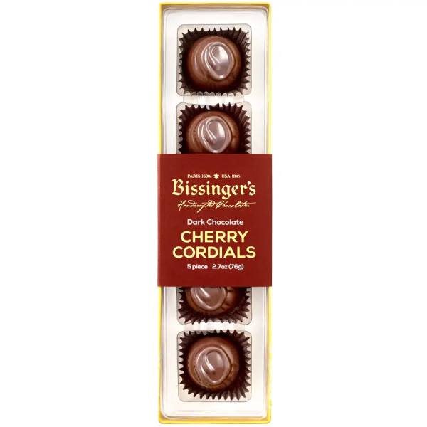 Box of dark chocolate cherry cordials