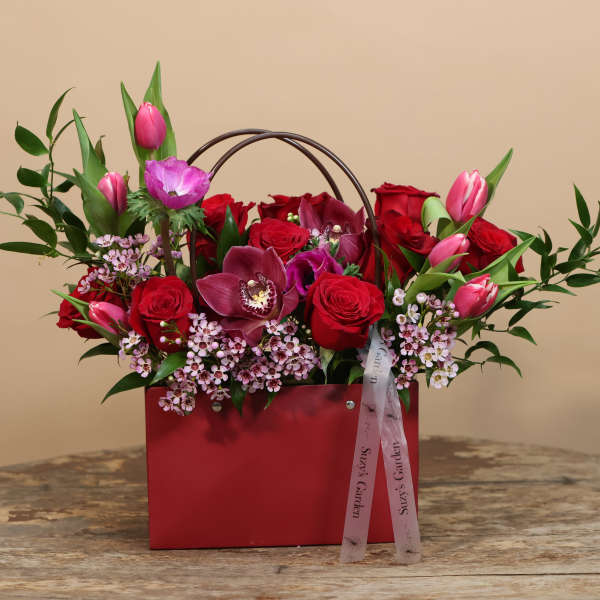 Blush & Crimson Garden Bag