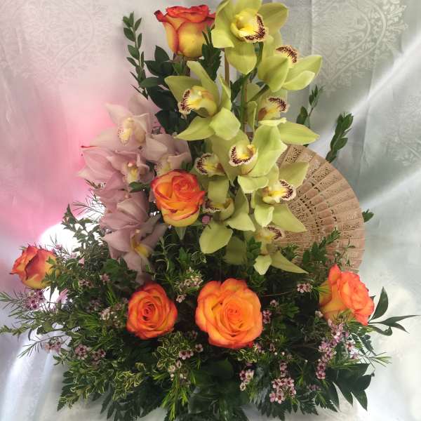 Double Cymbidium Orchid Spray Arrangement ARR013501