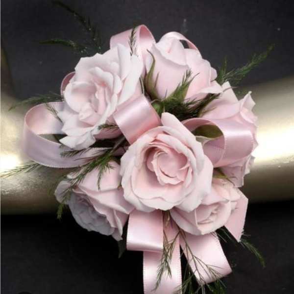 prom pink rose wristlet