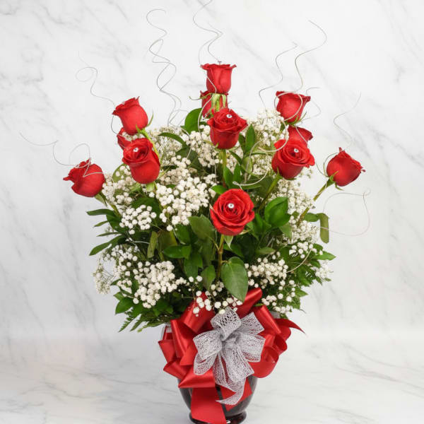 Fancy Long Stem Red Roses