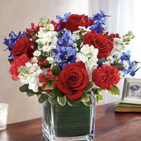 Red, White and Blue Cube