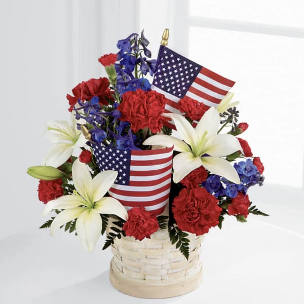 American Flag Basket