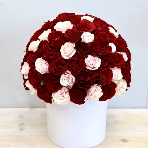 Red & Pink Roses Hat Box - WeHo