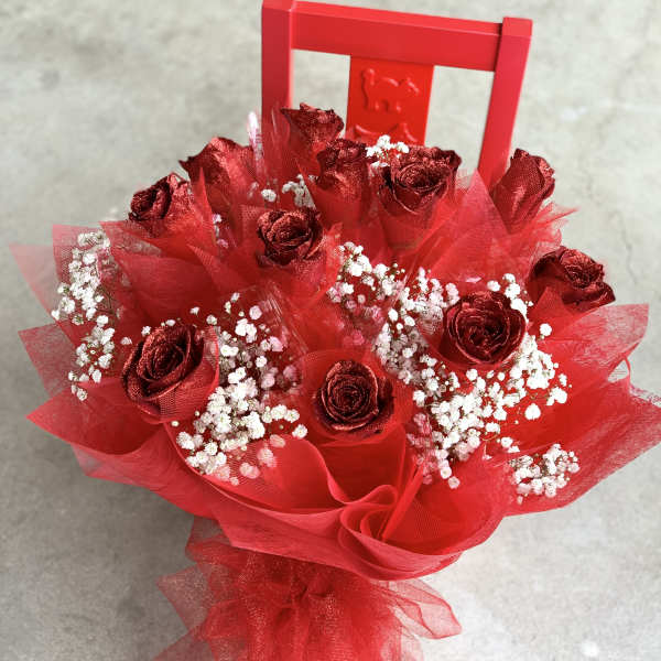 Hong Kong Style Roses - ALL Red