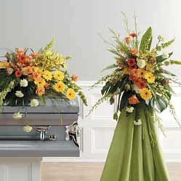 Here For You - Family Classic Casket Spray and Easel