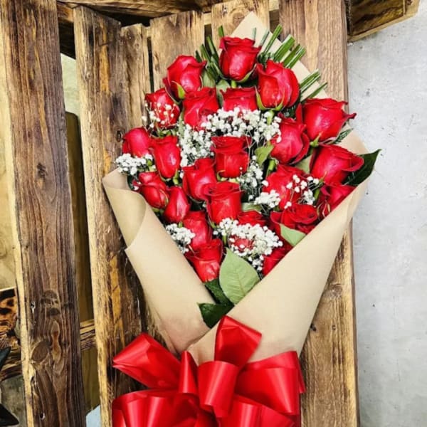 2 Dozen Red Rose Bouquet