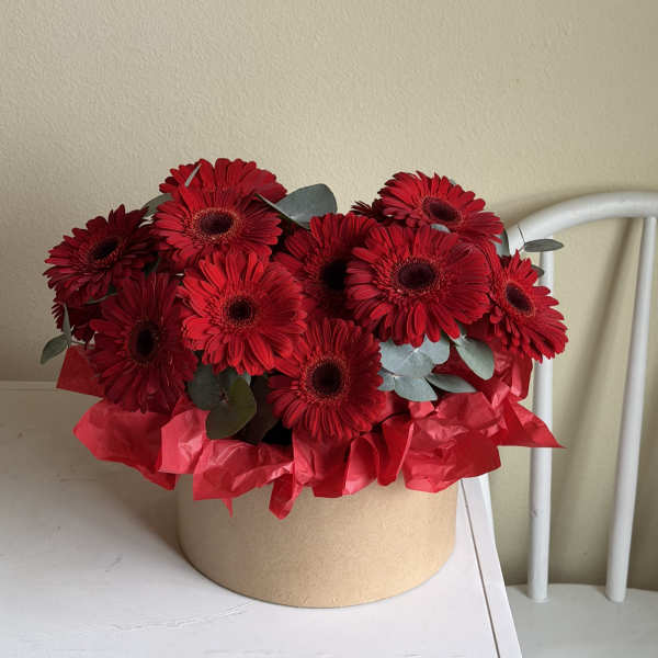 A beautiful box with gerberas