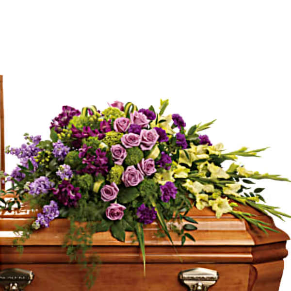 Purple and pink beautiful Casket