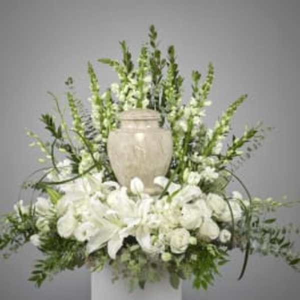 Exquisite Luxury White Cremation Floral