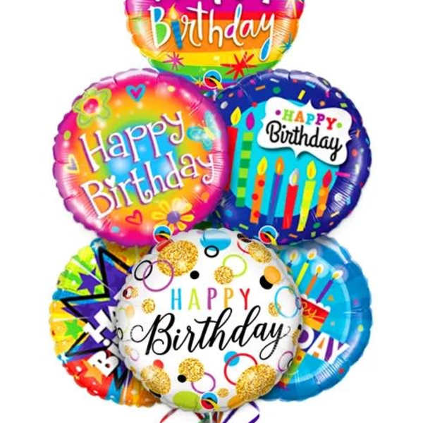 Birthday Ballon Bouquet (Option 3)