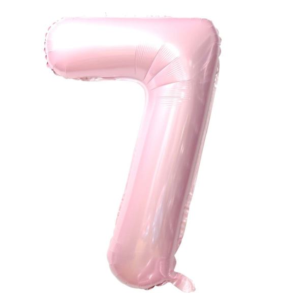 Baby Pink Number 7 Balloon
