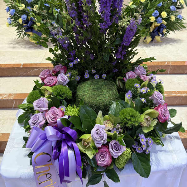 Round URN Tribute Flower Holder