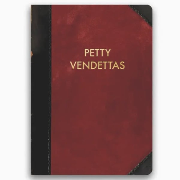 Red book cover with the title "Petty Vendettas"