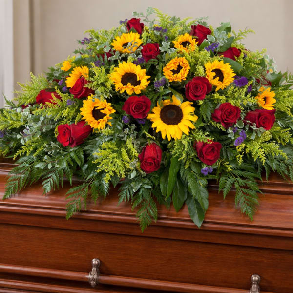 Sunflowers and Roses Spray