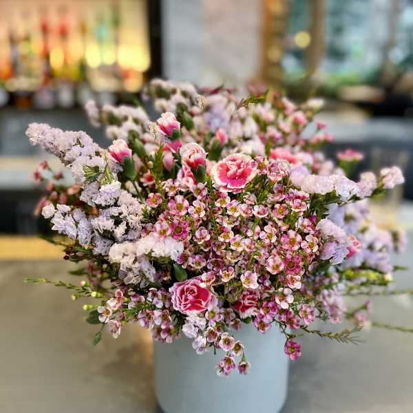 Pastel Roses Delight Vase