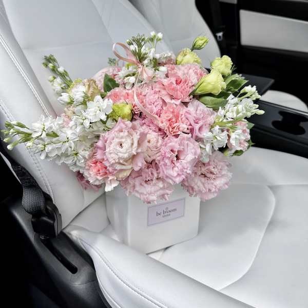 Sweet Pastel Carnations Vase