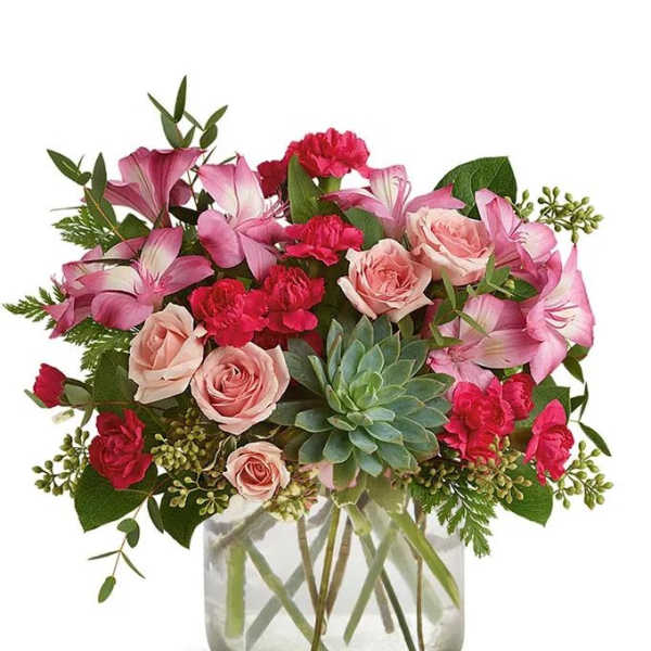 Succulents and Roses