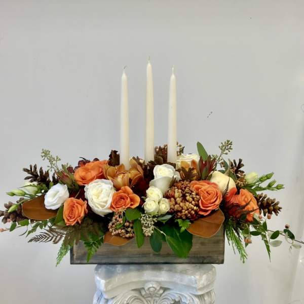 Rustic Chic Premium Thanksgiving Centerpiece by Westford Florist Art by Veny