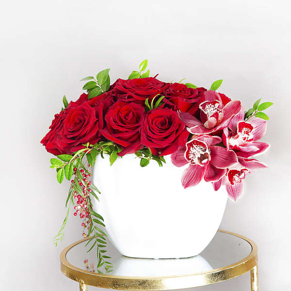 Red Roses & Orchids