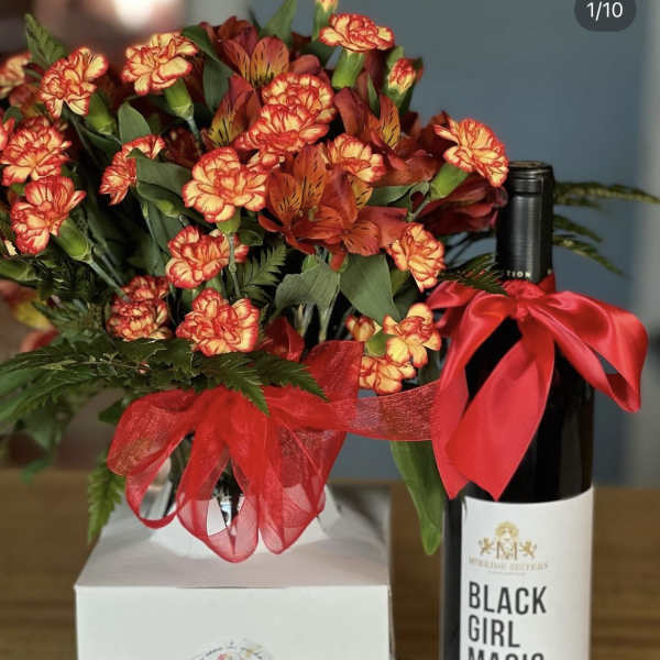 orange peonies by lav.ishbouquets