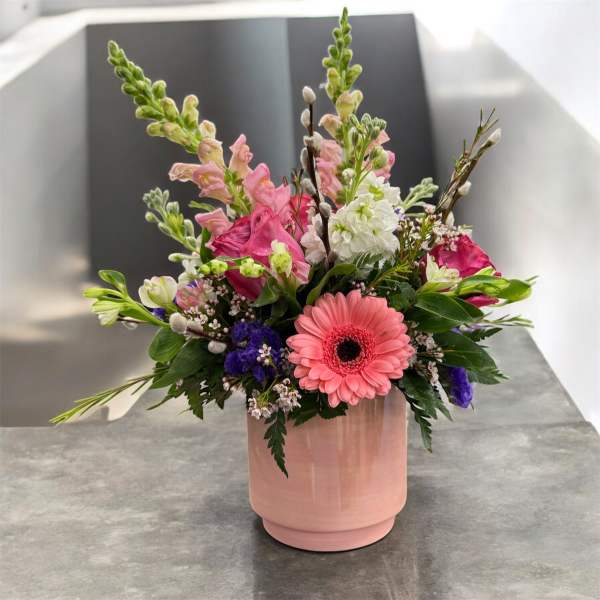 Premium Designer's Choice Ceramic Container Arrangement