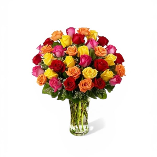 Two dozen Pedal Perfect Mixed Color Roses