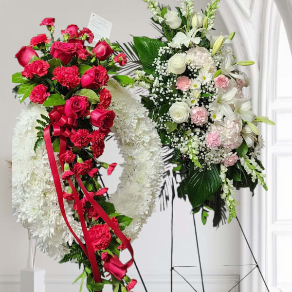 Red White and Soft Pink