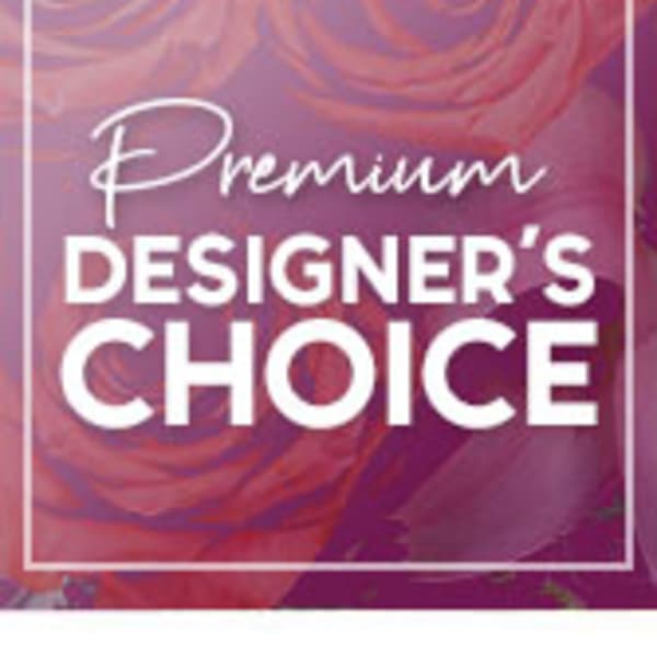Pink graphic with the words "Premium Designer's Choice"