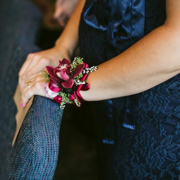 Ribbon Tie on Corsage