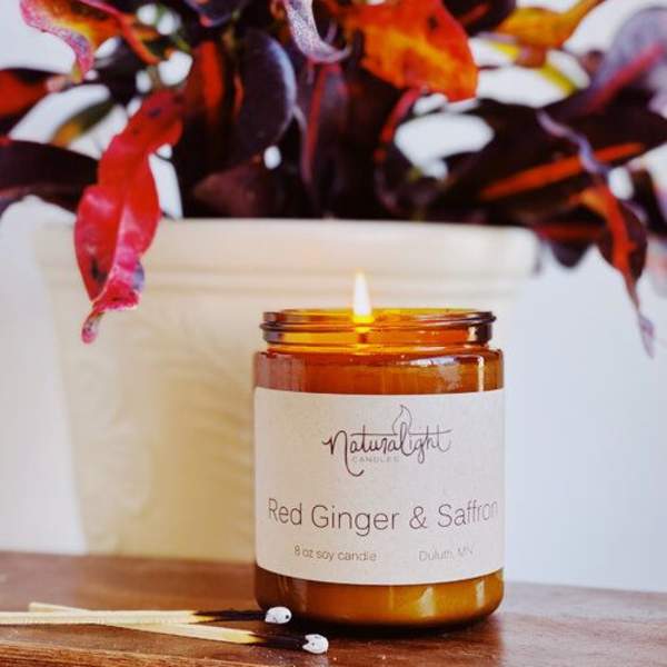 Natural Lights Candle, Red Ginger and Saffron