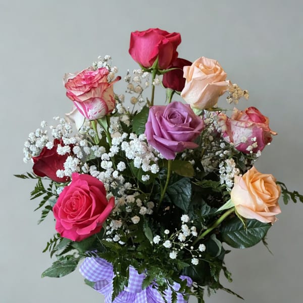 Mixed Color Dozen Roses
