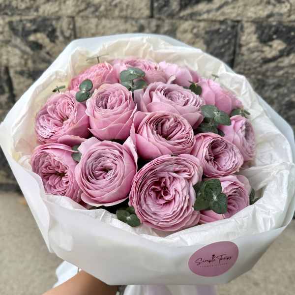 Lavender Garden Roses Bouquet