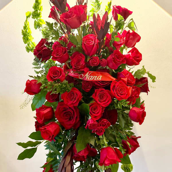 Crimson Remembrance Standing Spray