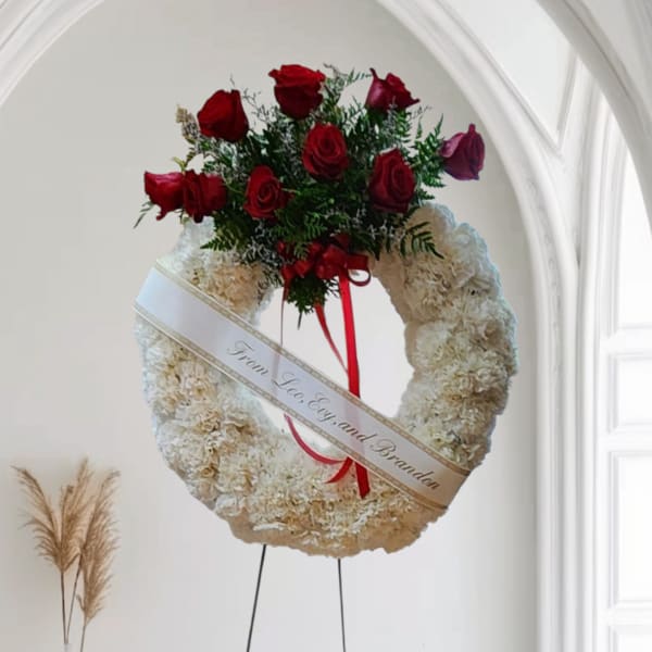 White and Red Circle