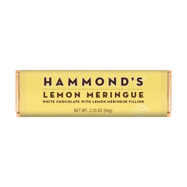 Yellow Hammond's lemon meringue chocolate bar wrapper