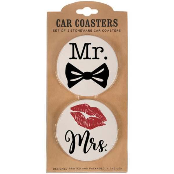 Car Coaster Mr & Mrs
