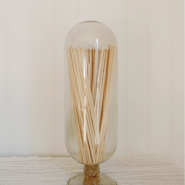 Smoke Gray Handblown Cloche w/matches