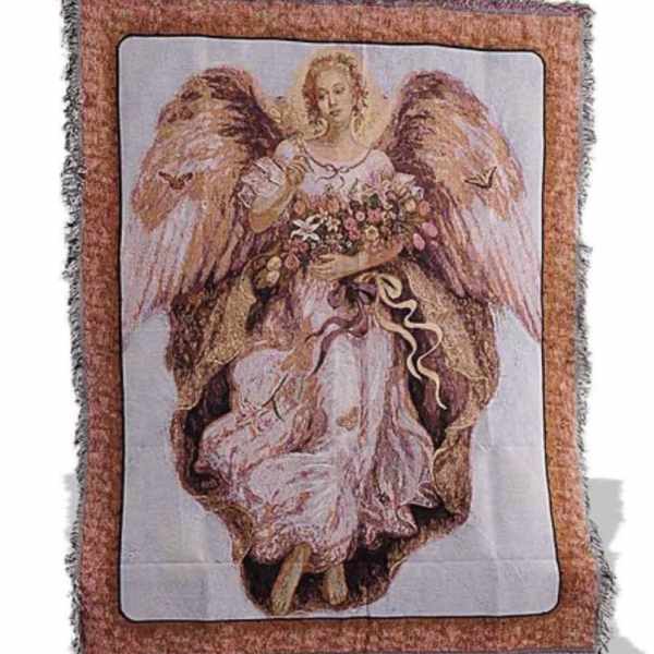Sympathy Angel Throw on Easel with a Bow