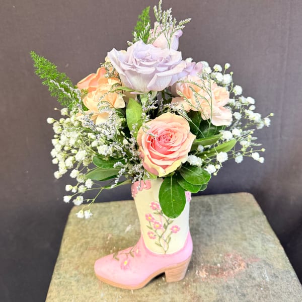 Blush Garden Boot Vase
