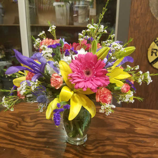 Pink and Blue and Yellow too.