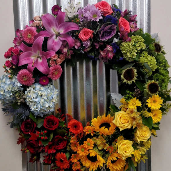 Wreath Washed in Color