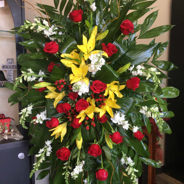 Lilies & Roses Standing Spray