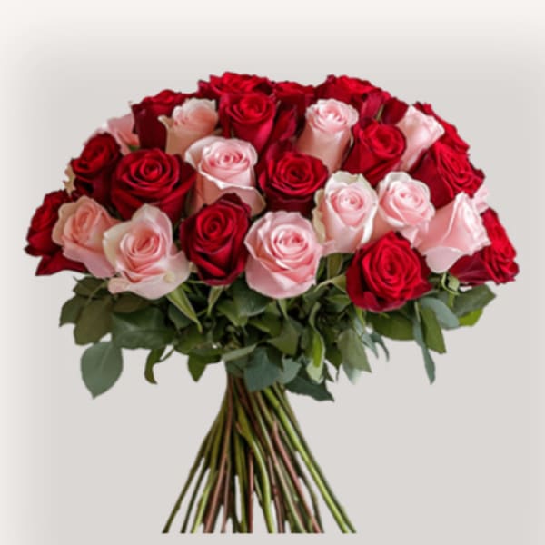 Pink & Red Wrapped Bouquet