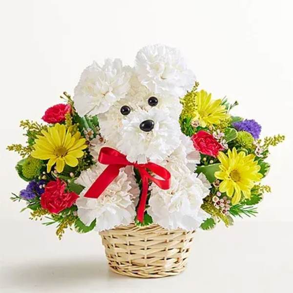 Blooming Puppy Arrangement