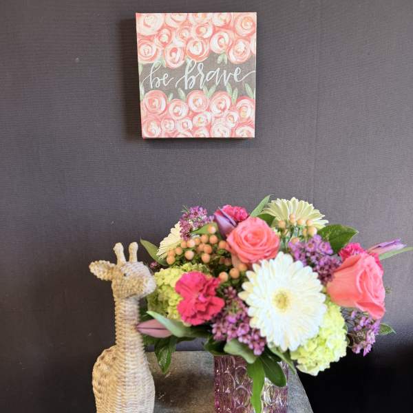 Be Brave Blooming Giraffe Bouquet Trio
